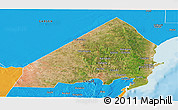 Satellite Panoramic Map of MALINDI, political outside