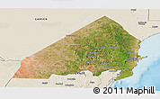 Satellite Panoramic Map of MALINDI, shaded relief outside