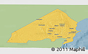 Savanna Style Panoramic Map of MALINDI, single color outside