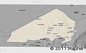 Shaded Relief Panoramic Map of MALINDI, darken, desaturated