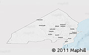 Silver Style Panoramic Map of MALINDI, single color outside