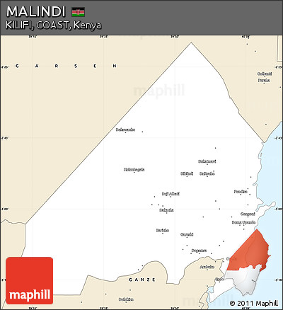 Classic Style Simple Map of MALINDI