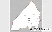 Gray Simple Map of MALINDI, cropped outside