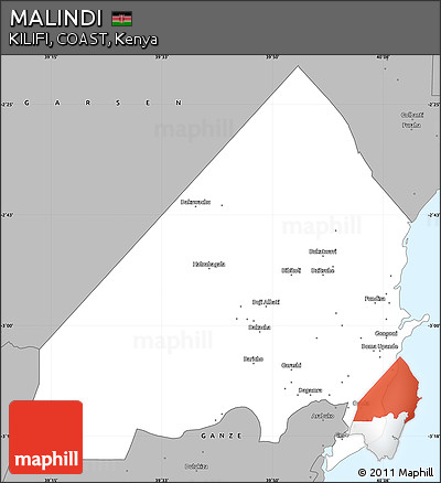 Gray Simple Map of MALINDI
