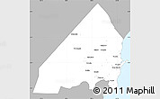 Gray Simple Map of MALINDI, single color outside