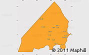 Political Simple Map of MALINDI, cropped outside