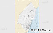 Classic Style Map of KILIFI, single color outside