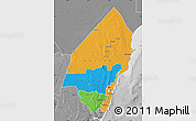 Political Map of KILIFI, desaturated