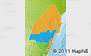 Political Map of KILIFI, physical outside