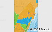 Political Map of KILIFI, political shades outside