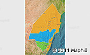 Political Map of KILIFI, satellite outside