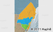 Political Map of KILIFI, semi-desaturated