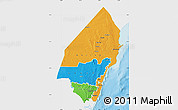 Political Map of KILIFI, single color outside