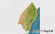 Satellite Map of KILIFI, single color outside