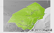 Physical Panoramic Map of KILIFI, desaturated