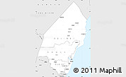 Silver Style Simple Map of KILIFI