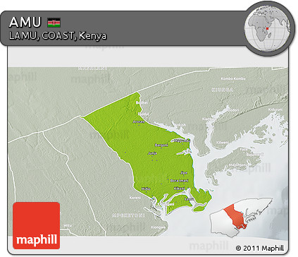 Physical 3D Map of AMU, lighten, semi-desaturated