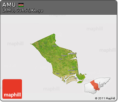 Satellite 3D Map of AMU, cropped outside