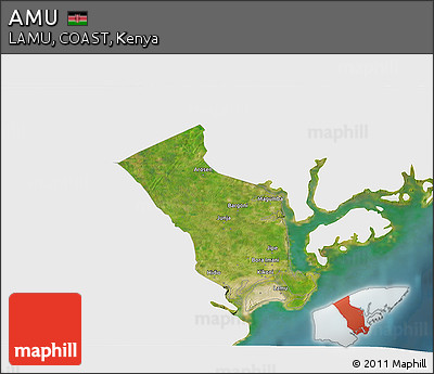 Satellite 3D Map of AMU, single color outside