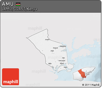 Silver Style 3D Map of AMU, single color outside