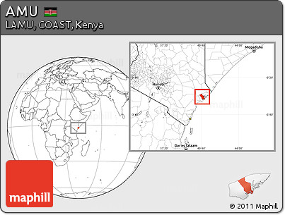 Blank Location Map of AMU
