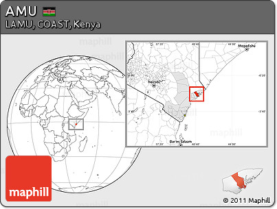 Blank Location Map of AMU, highlighted grandparent region
