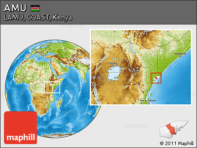 Physical Location Map of AMU, highlighted parent region, within the entire country
