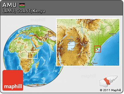 Physical Location Map of AMU, highlighted parent region, within the entire country