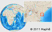 Shaded Relief Location Map of AMU, highlighted parent region, within the entire country