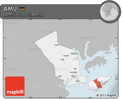 Gray Map of AMU, single color outside