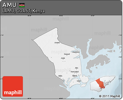 Gray Map of AMU, single color outside