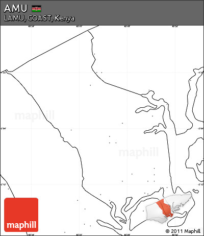 Blank Simple Map of AMU, no labels