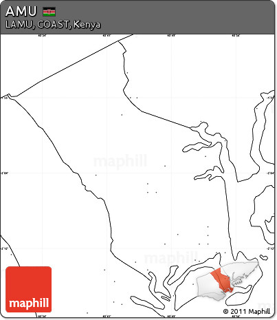 Blank Simple Map of AMU, no labels