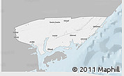 Gray 3D Map of KIUNGA, single color outside
