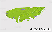 Physical 3D Map of KIUNGA, cropped outside