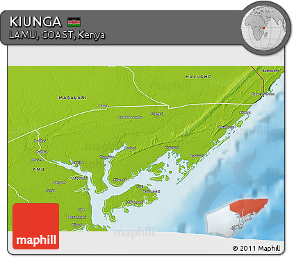 Physical 3D Map of KIUNGA