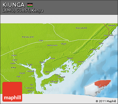Physical 3D Map of KIUNGA