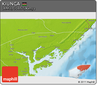 Physical 3D Map of KIUNGA