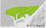 Physical 3D Map of KIUNGA, lighten, desaturated