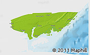 Physical 3D Map of KIUNGA, single color outside