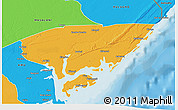 Political 3D Map of KIUNGA