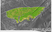 Satellite 3D Map of KIUNGA, desaturated