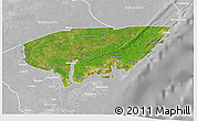 Satellite 3D Map of KIUNGA, lighten, desaturated