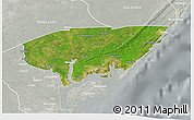 Satellite 3D Map of KIUNGA, lighten, semi-desaturated