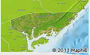 Satellite 3D Map of KIUNGA, physical outside