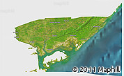 Satellite 3D Map of KIUNGA, single color outside