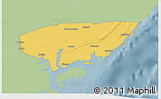 Savanna Style 3D Map of KIUNGA, single color outside