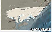 Shaded Relief 3D Map of KIUNGA, darken