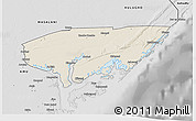 Shaded Relief 3D Map of KIUNGA, desaturated