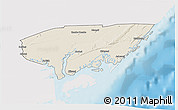 Shaded Relief 3D Map of KIUNGA, single color outside